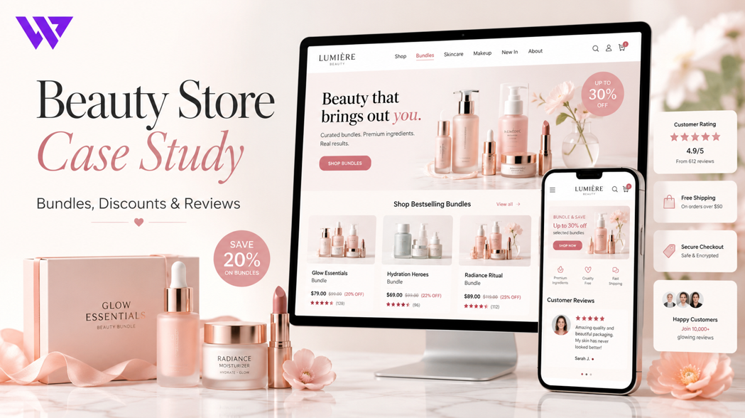 How a Beauty Store Structured Bundles, Discounts, and Reviews to Support Online Sales