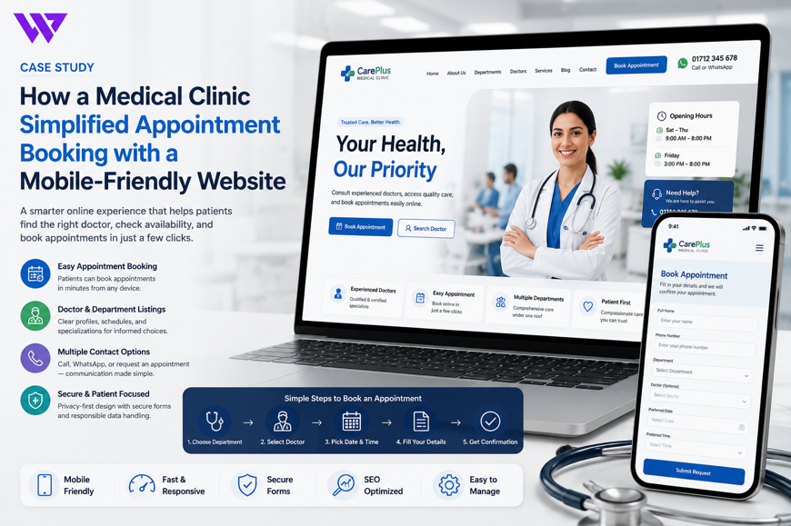 How a Medical Clinic Simplified Appointment Booking with a Mobile-Friendly Website