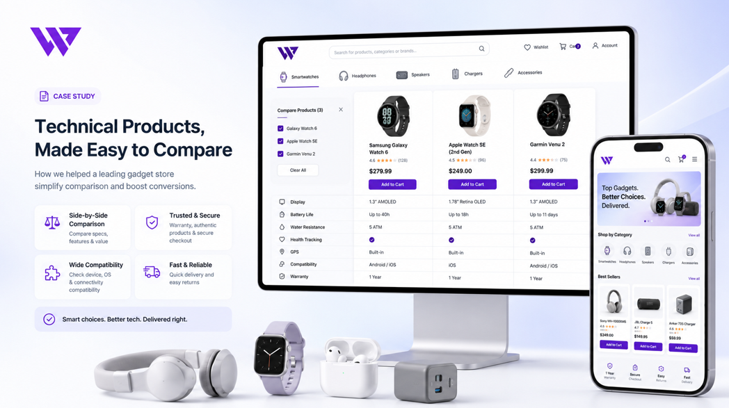 How a Gadget Shop Made Technical Products Easier to Compare and Order