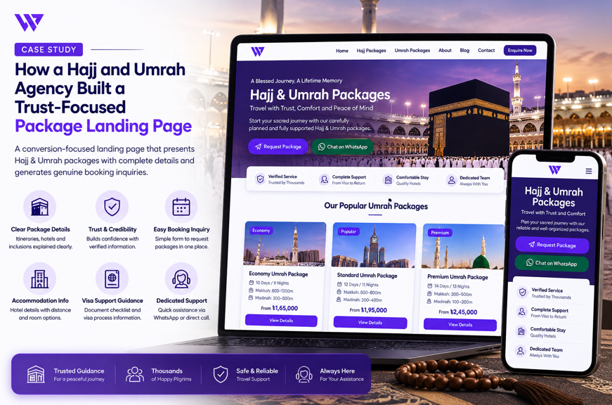 How a Hajj and Umrah Agency Built a Trust-Focused Package Landing Page